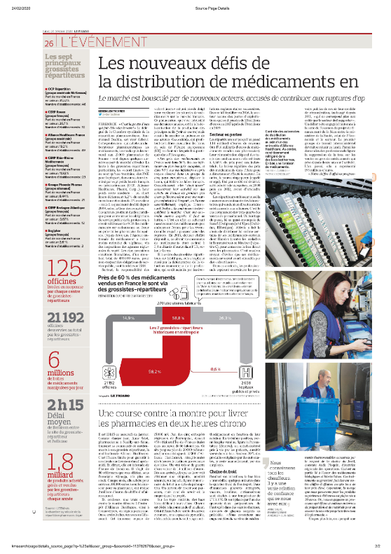 Alliance Healthcare France dans le Figaro