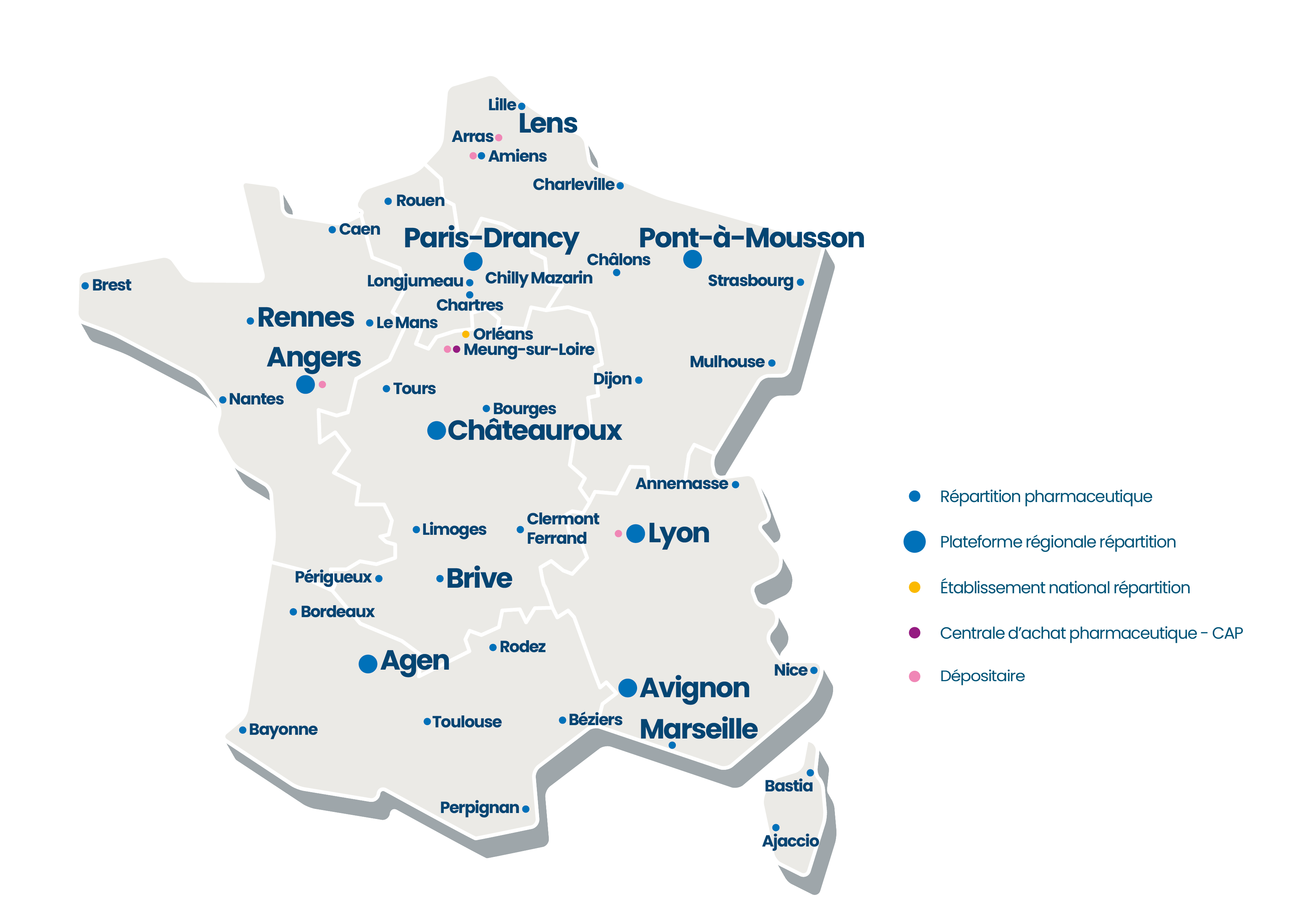 Carte Alliance Healthcare Groupe France 2025